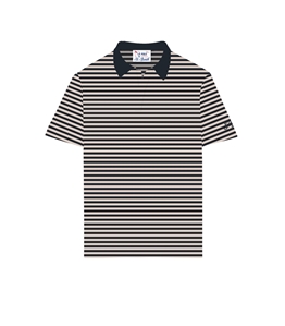 Mc2 Saint Barth - T-Shirt - polo portland in piquet di cotone a righe blu