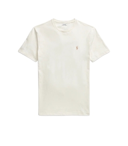 POLO RALPH LAUREN - T-Shirt - custom slim-fit jersey t-shirt in parchment cream