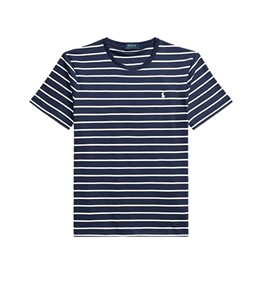 POLO RALPH LAUREN - T-Shirt - custom slim-fit cotton t-shirt refined navy blue white