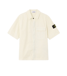 Stone Island - Camicie - stretch organic cotton twill avorio