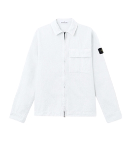 Stone Island - Shirts - brushed organic cotton canvas old effect sky