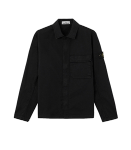 Stone Island - Shirts - stretch organic cotton twill black