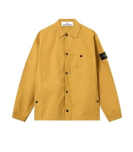 Stone Island - Camicie - double-coated cotton ripstop ocra