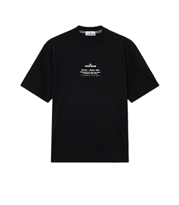 Stone Island - T-Shirt - organic cotton jersey nero