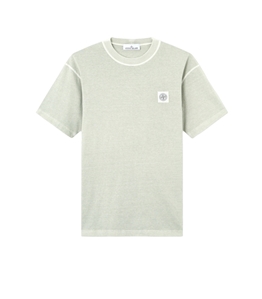 Stone Island - T-Shirt - organic cotton jersey 'fissato' effect salvia