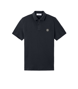 Stone Island - Polo - organic cotton piqu with stretch blu