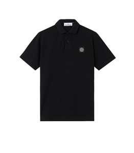 Stone Island - Polo - organic cotton piqu with stretch nero