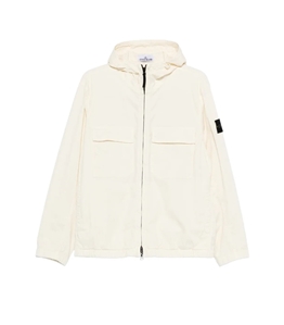 Stone Island - Giubbotti - giacca con cappuccio e tasca ivory