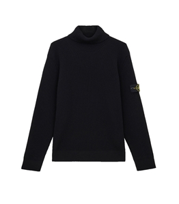 Stone Island - Maglie - full rib rws wool nero