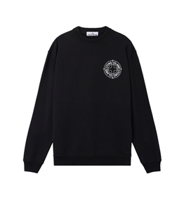Stone Island - Felpe - cotton fleece nero
