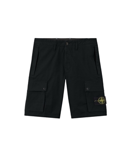 Stone Island - Shorts - stretch organic cotton twill nero