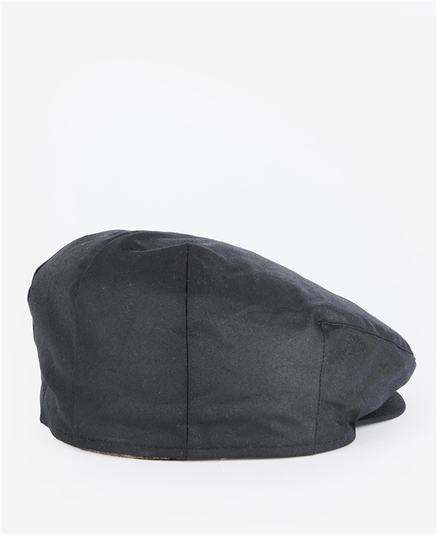 CHEVIOT WAX FLAT CAP NERO Barbour Cappelli1