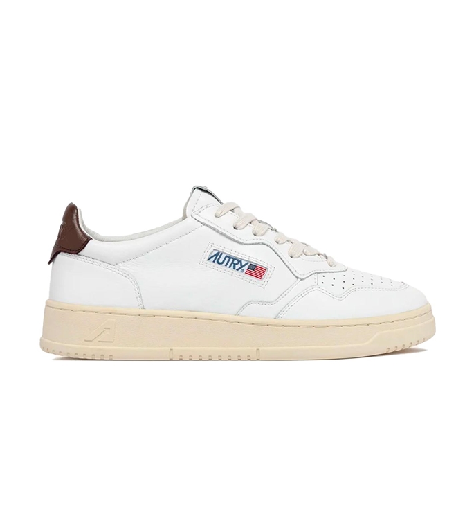 Autry - Footwear - LOW AND BROWN LEATHER MEDALIST SNEAKERS