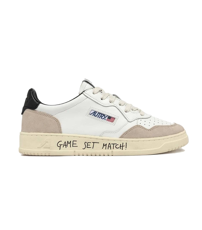 Autry - Scarpe - Sneakers - MEDALIST LOW IN PELLE BICOLOR E SUEDE CON LETTERING