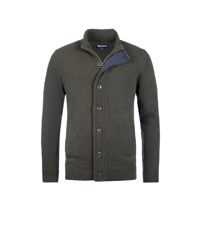 Barbour - Maglie - MAGLIONE CON ZIP PATCH SEAWEED