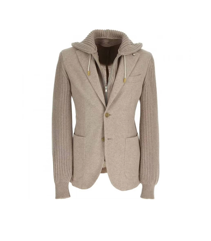 L.B.M.1911 - Jackets - JERSEY BEIGE SERIATA JACKET