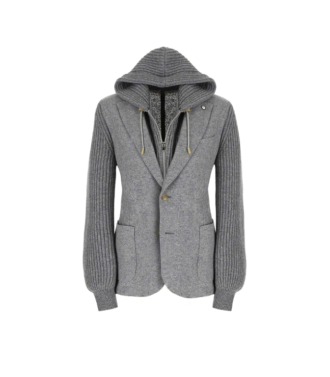 L.B.M.1911 - Jackets - IVAN JACKET IN JERSEY GRAY