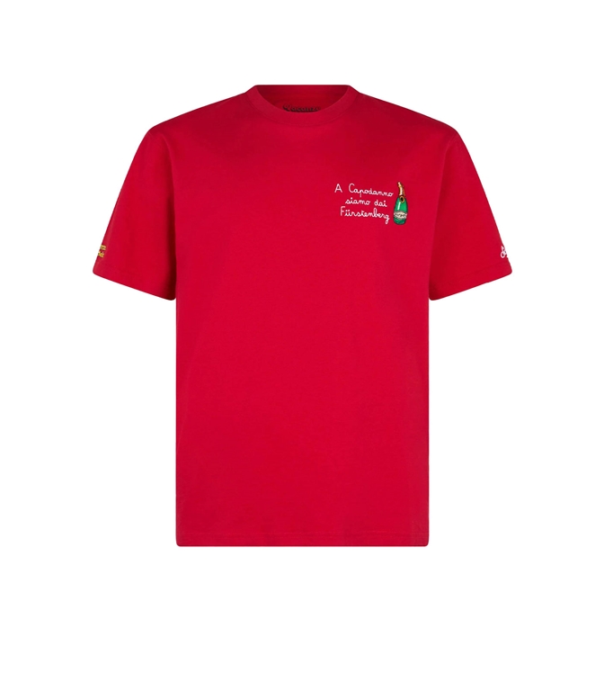 Mc2 Saint Barth - T-Shirt - T-SHIRT IN COTONE PESANTE ARNOTT CON RICAMO A CAPODANNO SIAMO DAI FURSTENBERG