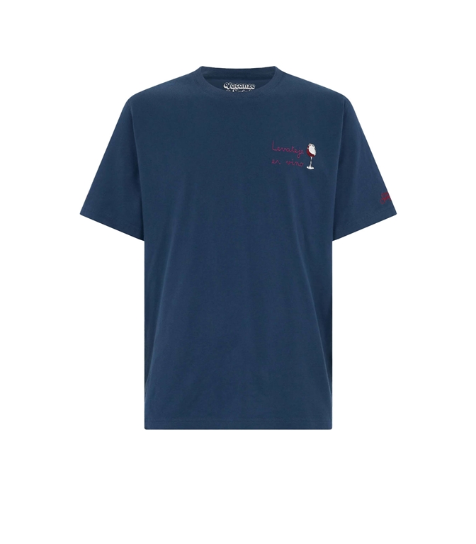 Mc2 Saint Barth - T-Shirt - T-SHIRT IN COTONE PESANTE ARNOTT RICAMO LAVATEJE ER VINO