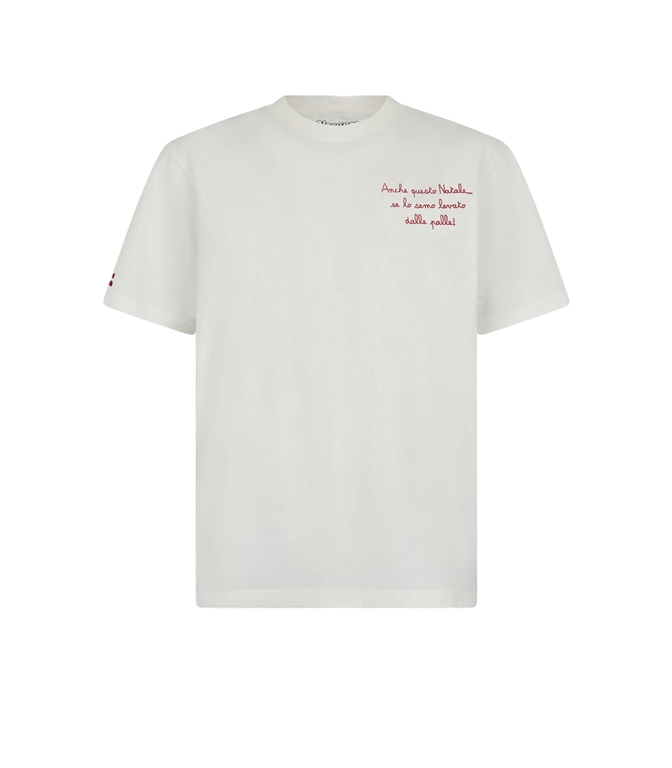 Mc2 Saint Barth - T-Shirt - T-SHIRT IN COTONE PESANTE ARNOTT CON RICAMO ANCHE QUESTO NATALE