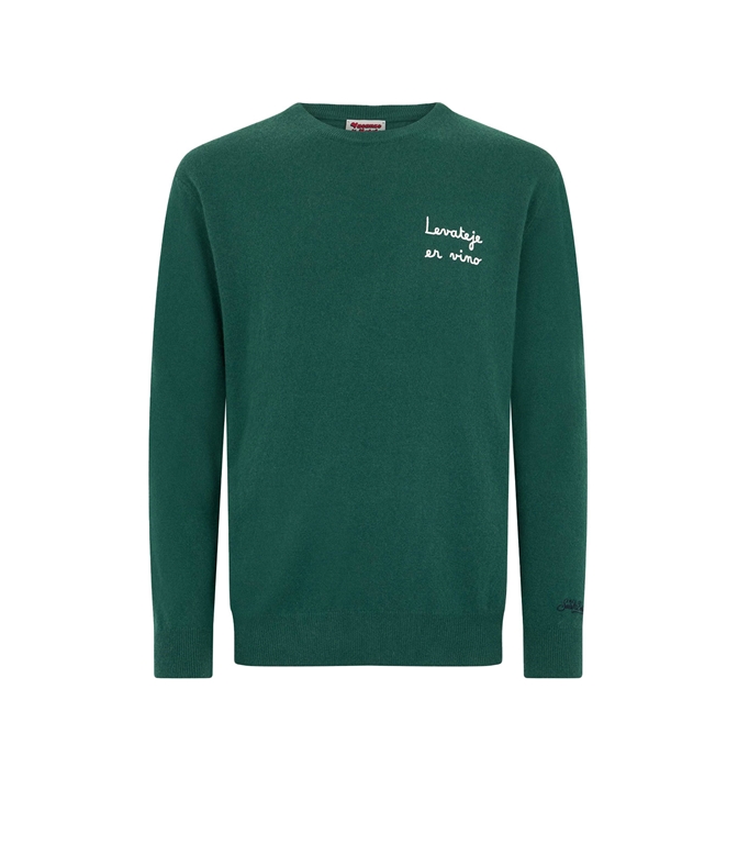 Mc2 Saint Barth - Maglie - MAGLIA VERDE HERON LIGHT CON RICAMO LEVATEJE ER VINO