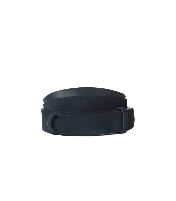 Orciani - Cinture - CINTURA NOBUCKLE SUEDE IN CAMOSCIO BLU