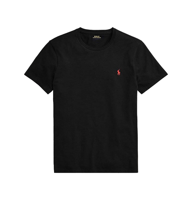 POLO RALPH LAUREN - T-Shirt - CUSTOM SLIM-FIT JERSEY T-SHIRT BLACK