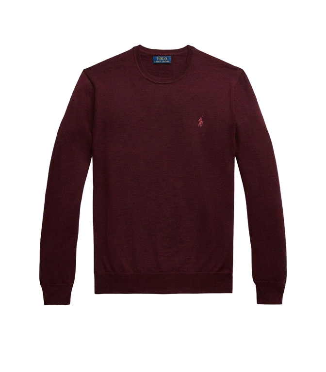 POLO RALPH LAUREN - Maglie - MAGLIA GIROCOLLO LANA SLIM-FIT VINACCIA MELANGE