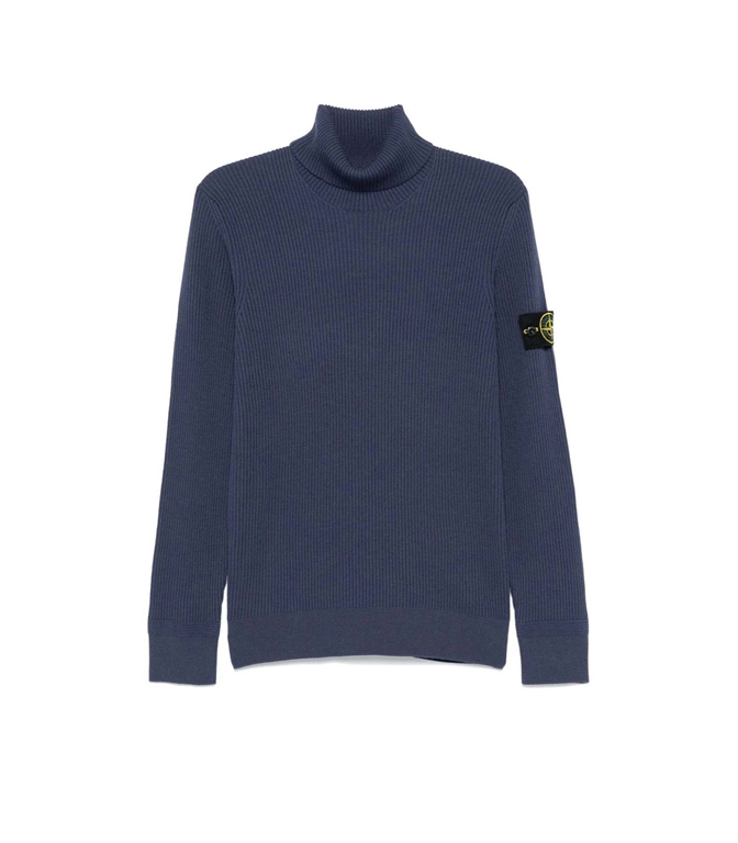 Stone Island - Knitwear - COMPASS-BADGE SWEATER MID BLUE