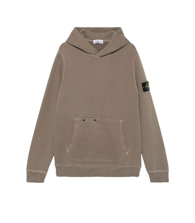 Stone Island - Felpe - FELPA CON APPLICAZIONE COMPASS WALNUT
