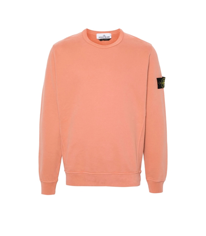 Stone Island - Sweatshirt - SWEATSHIRT WITH COMPASS ORANGE APPLICATION