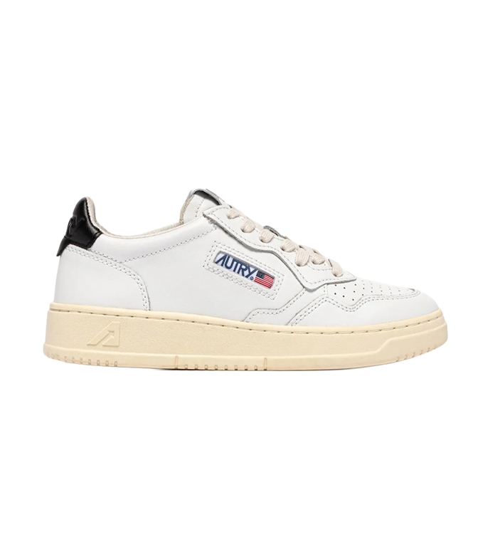 Autry - Scarpe - Sneakers - MEDALIST LOW IN PELLE BIANCA E NERA