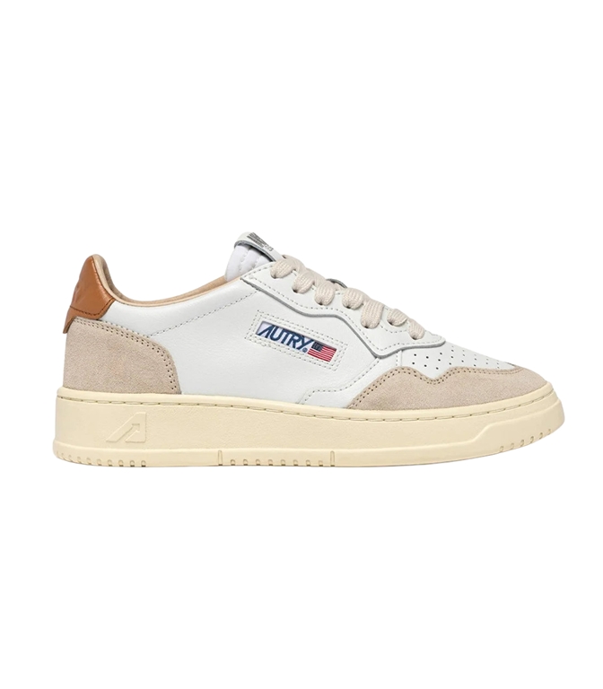 Autry - Footwear - MEDALIST LOW IN SUEDE AND WHITE LEATHER AND LION