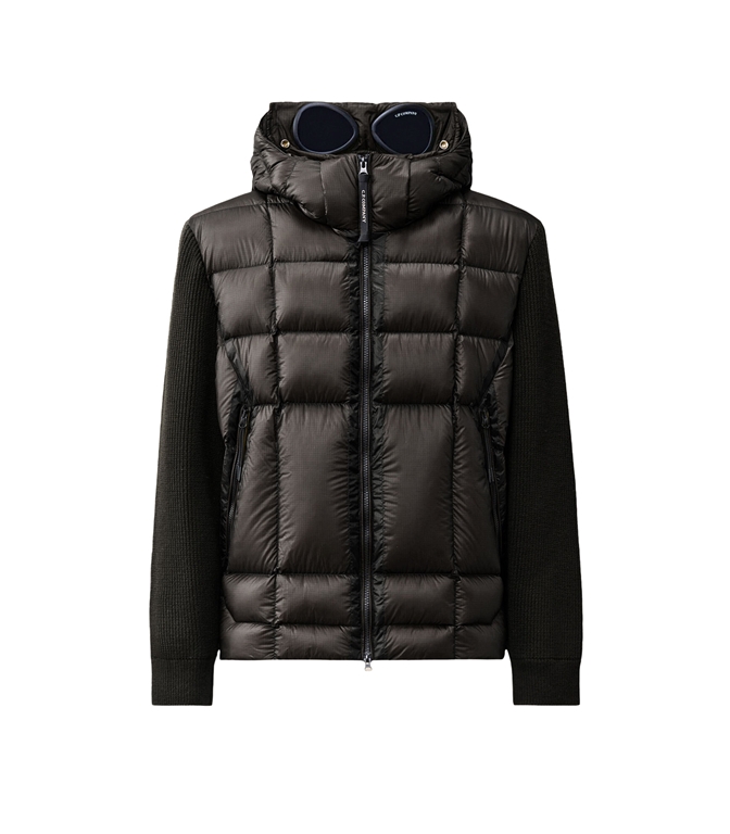C.P. COMPANY - Giubbotti - EXTRAFINE MERINO WOOL MIXED GOGGLE SWEATER BLACK