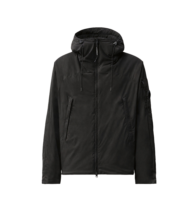 C.P. COMPANY - Giubbotti - PRO-TEK PRIMALOFT SILVER HOODED LENS JACKET BLACK