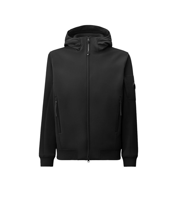 C.P. COMPANY - Giubbotti - C.P. SHELL-R HOODED JACKET BLACK