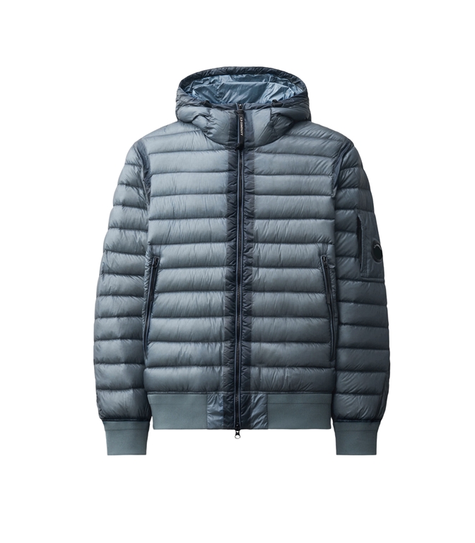 C.P. COMPANY - Giubbotti - D. D. SHELL HOODED LENS DOWN JACKET ORION BLUE