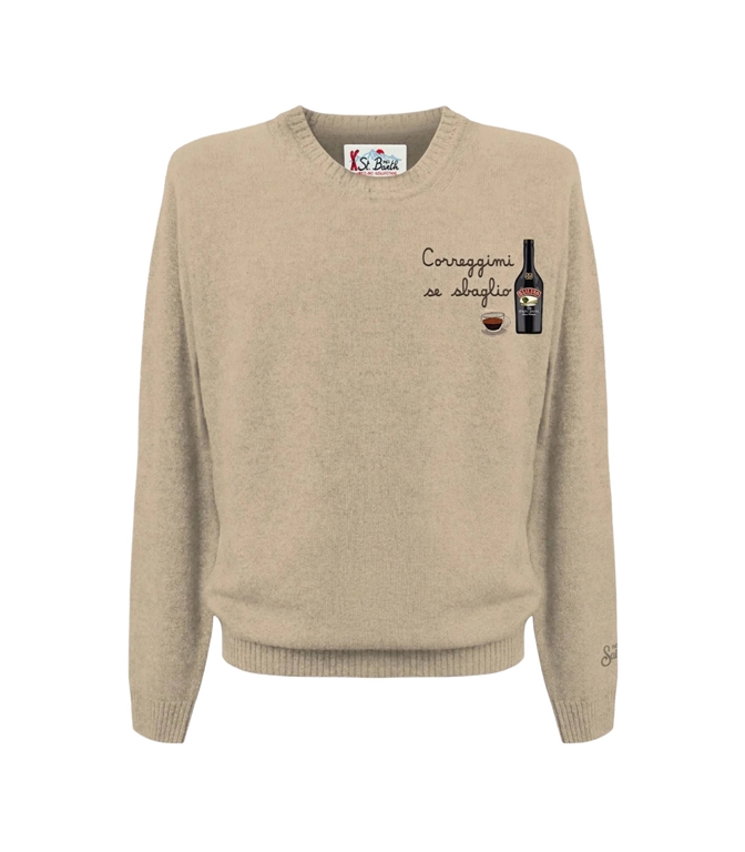 Mc2 Saint Barth - Maglie - MAGLIONE HERON LIGHT EMBRY BLU NAVY CON RICAMO BAILEYS CORREGGIMI