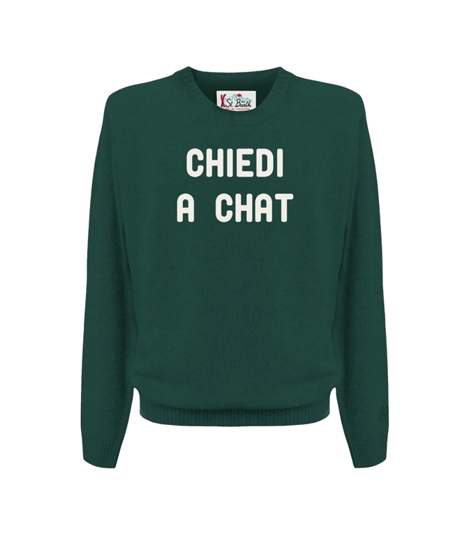 Mc2 Saint Barth - Maglie - MAGLIA GIROCOLLO HERON VERDE CON INTARSIO CHIEDI A CHAT