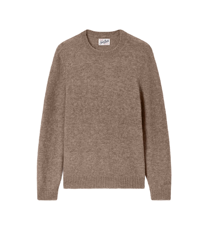 Mc2 Saint Barth - Maglie - MAGLIA GIROCOLLO REGENT BEIGE IN MISTO ALPACA