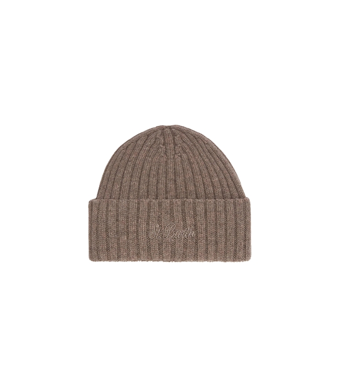 Mc2 Saint Barth - Cappelli - BERRETTO WENGEN NOCCIOLA IN LANA CON RICAMO LOGO