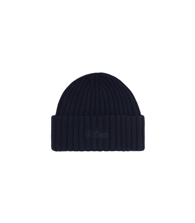 Mc2 Saint Barth - Cappelli - BERRETTO WENGEN BLU NOTTE IN LANA CON RICAMO LOGO