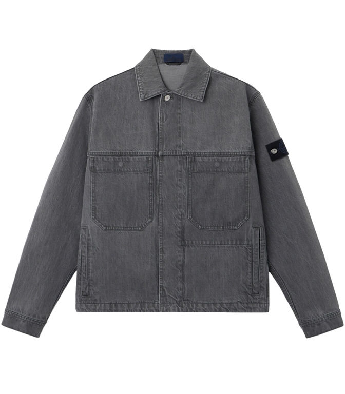 Stone Island - Jackets - BLACK DENIM-LIGHT GRAY WASH GRAY LIGHT WASH