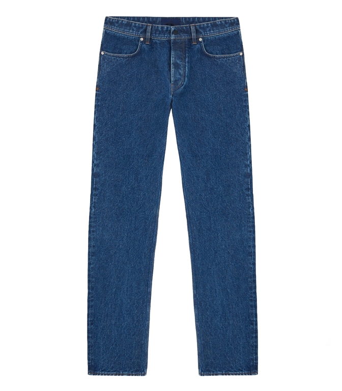 Stone Island - Pants - INDIGO DENIM-MEDIUM GRAINY WASH BLUE MEDIUM WASH