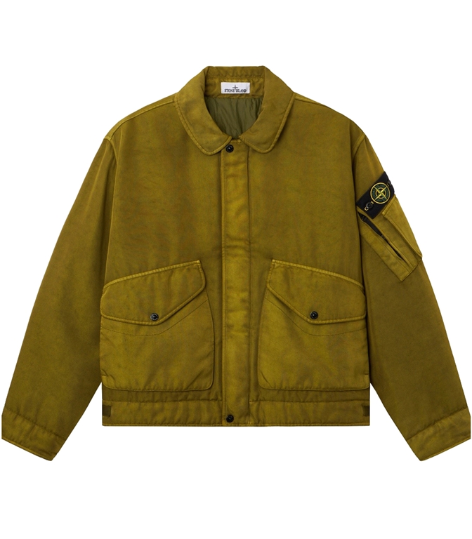Stone Island - Giubbotti - DENSE OXFORD NYLON-TC CACTUS