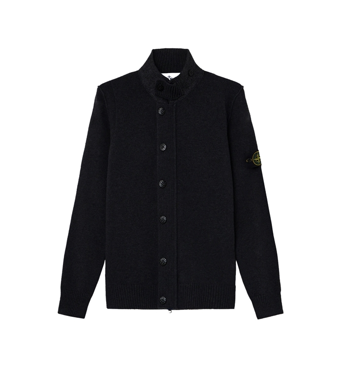 Stone Island - Cardigan - LAMBSWOOL NERO