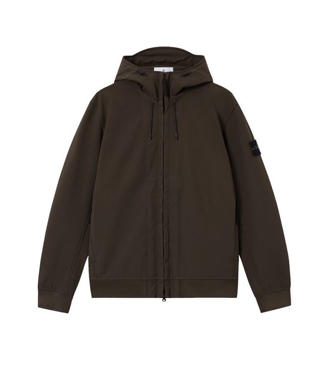 Stone Island - Giubbotti - SOFT SHELL-R_E.DYE TECHNOLOGY CARBONE