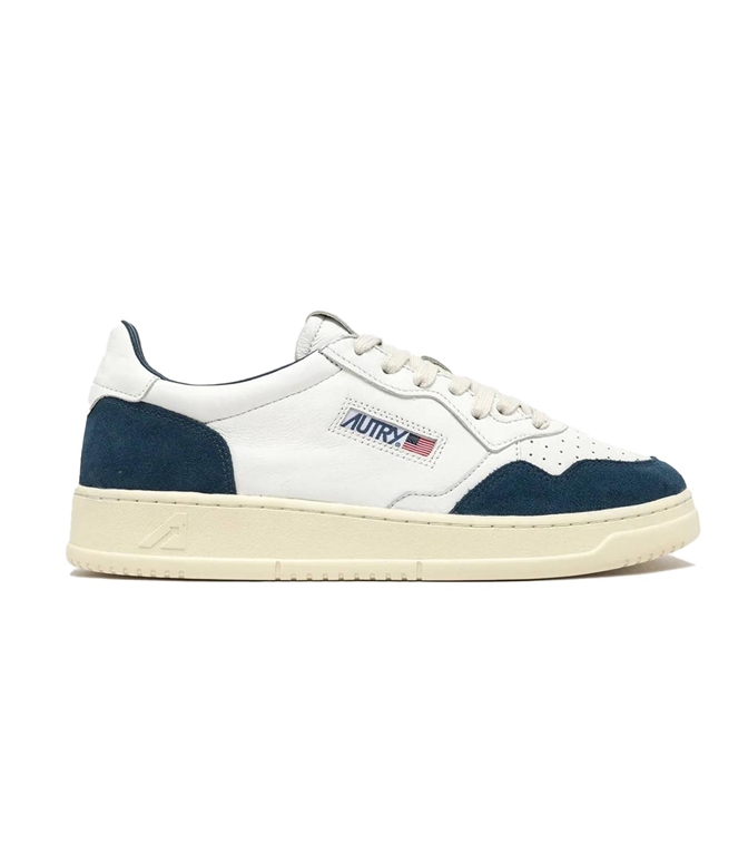 Autry - Scarpe - Sneakers - MEDALIST LOW IN PELLE E SUEDE COLORE BIANCO E CAPRI