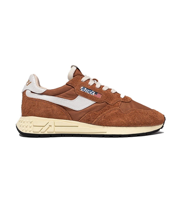 Autry - Scarpe - Sneakers - REELWIND LOW IN NYLON E SUEDE BROWN SUGAR E BIANCO