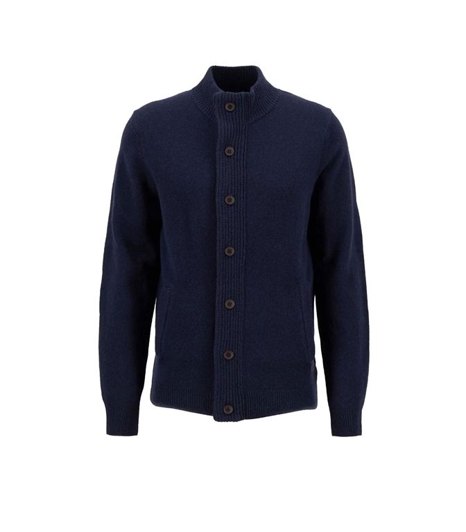 Barbour - Knitwear - ZIP PATCH SWEATER NAVY BLUE